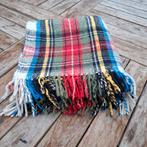 Retro wollen plaid woonkleed woonplaid deken 134x130 cm, Huis en Inrichting, Woonaccessoires | Plaids en Woondekens, Ophalen of Verzenden
