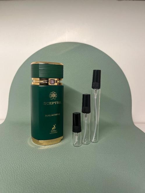 Alhambra Sceptre Malachite Sample Decant Parfum Tester, Sieraden, Tassen en Uiterlijk, Uiterlijk | Parfum, Zo goed als nieuw, Verzenden