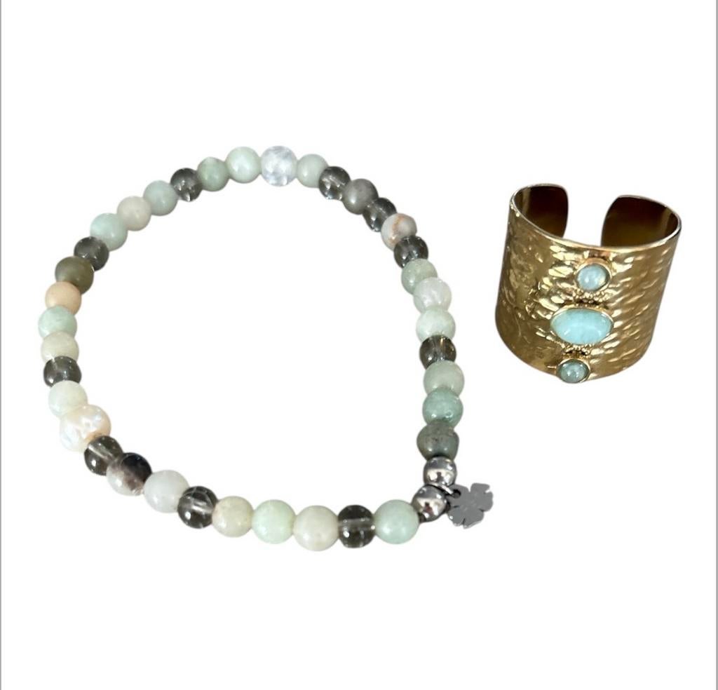 Pimps armband en gouden ring met stenen, Overige materialen, Overige kleuren, Ophalen of Verzenden, Zo goed als nieuw