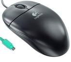 Logitech s96 optical wheel mouse zwart, Ophalen of Verzenden, Nieuw, Linkshandig