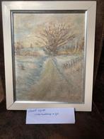 Olieverf Winterlandschap in Lijst, Ophalen of Verzenden