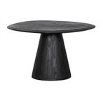 WOOOD asymmetrische bijzettafel zwart hout, Huis en Inrichting, Tafels | Bijzettafels, Ophalen, Minder dan 45 cm, Zo goed als nieuw