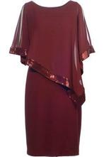 Joseph Ribkoff prachtig bordeaux chique voile jurk mt 38/40