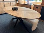Ovale eiken eettafel 180x100x77 nu 300,-, Ophalen, Industrieweg 25, 100 tot 150 cm, Rj