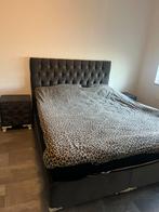 Mooi antraciet kleur tweepersoonsbed, Huis en Inrichting, Slaapkamer | Boxsprings, 210 cm, Tweepersoons, Ophalen of Verzenden