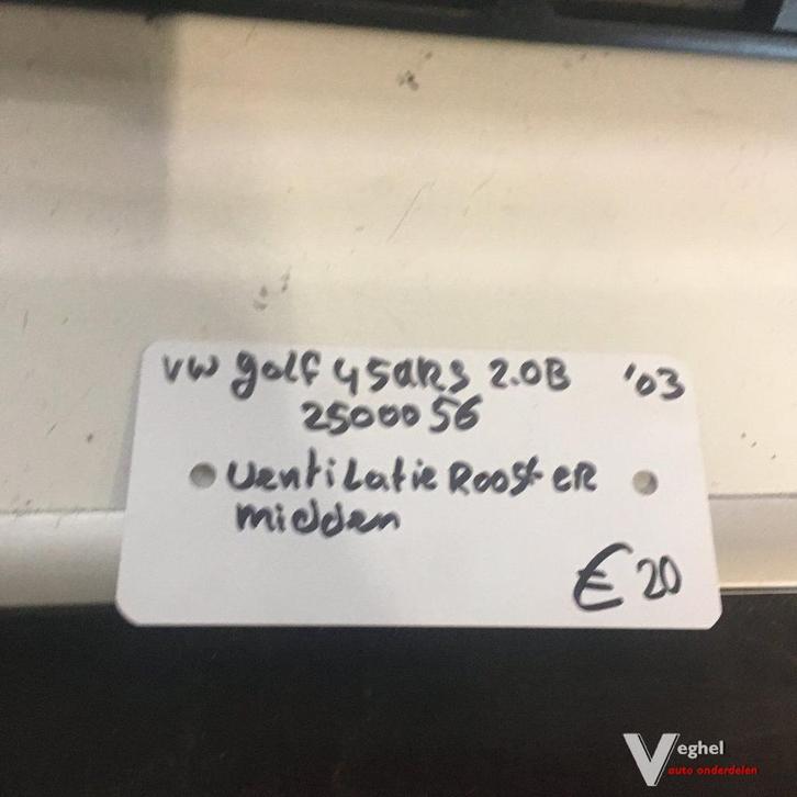 Vw Golf 4 2003  5drs 2.0 B Wagennr 2500056   Luchtrooster Mi, Auto-onderdelen, Dashboard en Schakelaars, Gebruikt, Ophalen of Verzenden