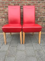 6 Eetkamerstoelen, Huis en Inrichting, Stoelen, Ophalen, Gebruikt, Rood