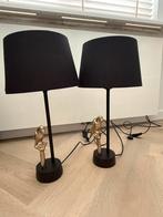 Set van 2 tafellampen met gouden papegaai, Ophalen of Verzenden, Zo goed als nieuw, Minder dan 50 cm