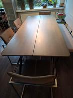 Eettafel 100x220cm Hout/Staal, Huis en Inrichting, Tafels | Eettafels, Ophalen