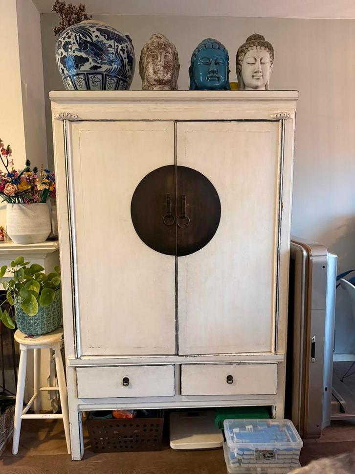 Chinese kast bruidskast wit, Huis en Inrichting, Kasten | Overige, Zo goed als nieuw, Ophalen of Verzenden