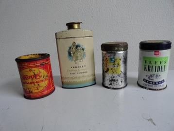 Blikjes, busjes, antiek kruiden en talkpoeder Yardley, Edah beschikbaar voor biedingen