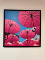 5 roze canvas schilderijen 90 x 90, Huis en Inrichting, Foto of Poster, 75 tot 100 cm, Zo goed als nieuw, Ophalen