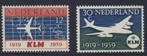 Postfris, 40 Jaar KLM 1959 NVPH 729/730, Postzegels en Munten, Verzenden, Na 1940, Postfris
