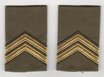 Set rangen epauletten Sergeant-Majoor (W), Ophalen of Verzenden, Landmacht, Nederland, Embleem of Badge