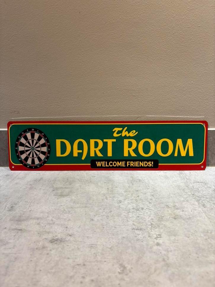 Mancave Bar Café Wanddecoratie metalen bordje Dart Room, Verzamelen, Merken en Reclamevoorwerpen, Zo goed als nieuw, Reclamebord