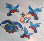 Glas in lood ijsvogel 
vogel raamdecoratie, Antiek en Kunst, Ophalen of Verzenden