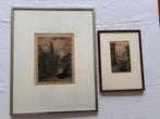 Twee etsen van Alkmaar door Joh. Graadt van Roggen, Antiek en Kunst, Ophalen of Verzenden
