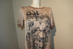 Marccain shirt zijde voorkant knoop onderkant print N4/40, Maat 38/40 (M), Overige kleuren, Verzenden, Korte mouw