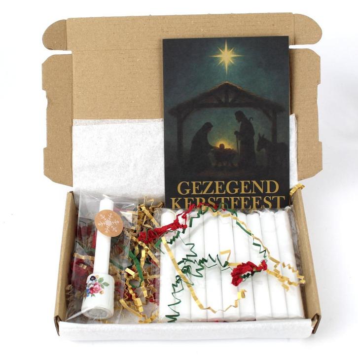 Mini kandelaar met 10 kaarsen brievenbus cadeau, Huis en Inrichting, Woonaccessoires | Kandelaars en Kaarsen, Nieuw, Minder dan 25 cm
