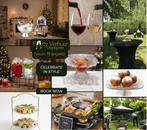 Verhuur servies, statafels, biertap, wijnglazen, etageres, Hobby en Vrije tijd, Ophalen, Zo goed als nieuw, Overige