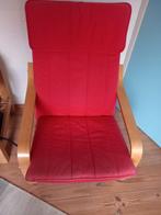 Rode IKEA Poäng Stoel, Ophalen, Hout, Gebruikt, Minder dan 75 cm