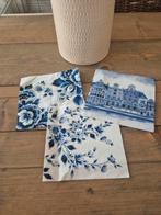 Heinen Servetten Delfts Blauw (set van 3), Onbekend, Nieuw, Ophalen of Verzenden, Onbekend