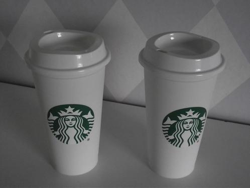 2 Starbucks kunststof koffiebeker koffie to go 473 ml p st, Huis en Inrichting, Keuken | Servies, Nieuw, Kop(pen) en/of Schotel(s)
