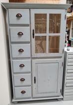 Grenen kast, Huis en Inrichting, Ophalen, Gebruikt, 100 tot 150 cm, Glas