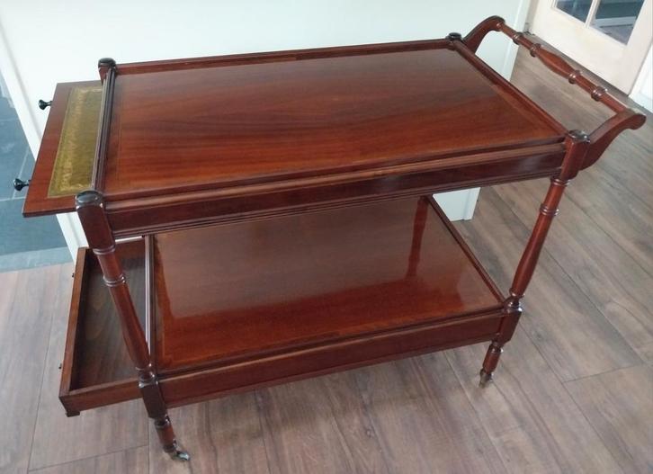 Theewagen - Pogge - Inlay - 1950, Antiek en Kunst, Antiek | Meubels | Tafels, Ophalen