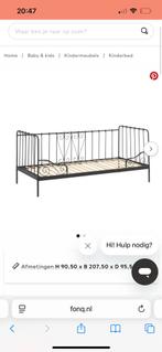 Eenpersoonsbed met lattenbodem, Huis en Inrichting, Slaapkamer | Bedden, Ophalen, 90 cm, Eenpersoons, Zwart