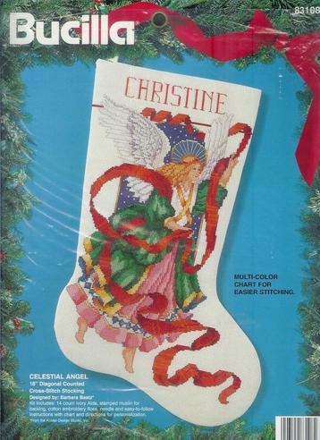 Cado bucilla borduurpakket, celestial angel stocking beschikbaar voor biedingen