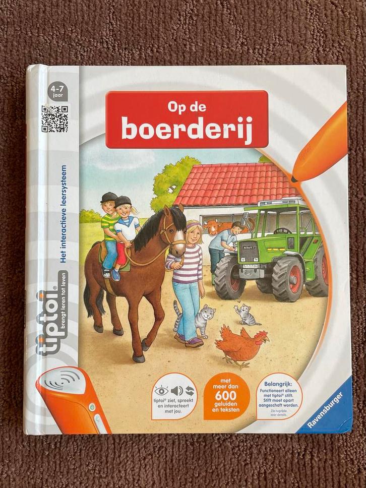 Tiptoi Op de boerderij - Leerzaam en interactief!, Boeken, Kinderboeken | Baby's en Peuters, Zo goed als nieuw, 3 tot 4 jaar, Uitklap-, Voel- of Ontdekboek