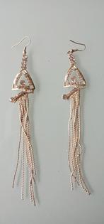 Kerst? stras oorhangers lang nieuw, Ophalen of Verzenden, Nieuw, Geel, Overige materialen