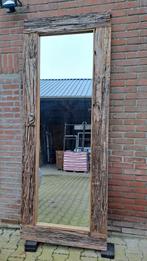 Grote oud houten spiegel, Rechthoekig, Zo goed als nieuw, Ophalen