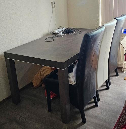 Eettafel eetkamer design tafel, houten tafel design, Huis en Inrichting, Tafels | Eettafels, Zo goed als nieuw, 50 tot 100 cm