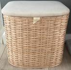 Rieten opbergmand met deksel rotan, Ophalen, Zo goed als nieuw