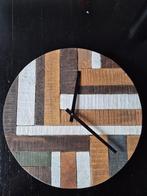 Houten klok 40 cm, Huis en Inrichting, Ophalen, Zo goed als nieuw, Analoog, Wandklok