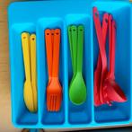 Plastic kinderbestekje met bakje, Ophalen of Verzenden, Zo goed als nieuw, Overige typen