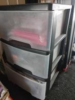 Zwart kunststof ladekast, Huis en Inrichting, Kasten | Ladekasten, Ophalen of Verzenden, Zo goed als nieuw, 3 of 4 laden, Minder dan 100 cm