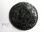 Amulet hanger van chinese jade 992 # Draken, Overige voorstellingen, Ophalen of Verzenden, Zo goed als nieuw, Steen of Mineraal