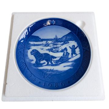 Vintage wandbord, kerst bord Royal Copenhagen (DK)  beschikbaar voor biedingen