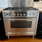 Boretti RVS 6 pits gasfornhuis met elektrische oven, Witgoed en Apparatuur, Fornuizen, Ophalen, Gebruikt, 60 cm of meer, Grill