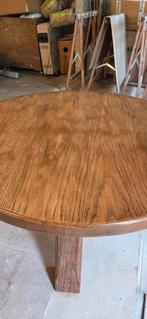 Massief eiken salontafel, Ophalen, 100 tot 150 cm, 50 tot 100 cm, Zo goed als nieuw