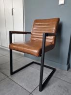 Stoel bruin kunstleer (4 stuks), Huis en Inrichting, Stoelen, Ophalen, Zo goed als nieuw, Bruin