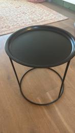 Bijzettafel metaal zwart | doorsnede 40, Huis en Inrichting, Tafels | Bijzettafels, Ophalen, Minder dan 55 cm, Gebruikt, Metaal of Aluminium