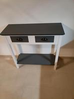 Mooie sidetable wit met antraciet, Huis en Inrichting, Tafels | Sidetables, Ophalen, 50 tot 100 cm, Zo goed als nieuw, 25 tot 50 cm