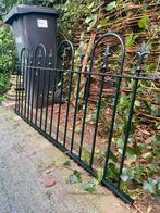 Gietijzeren tuinhek donkergroen izgs, Tuin en Terras, Tuinhekken en Hekwerk, Ophalen, Met poort, Gebruikt, Sierhekwerk