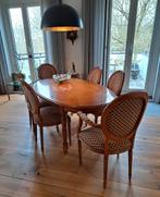 Klassieke eethoek met 6 stoelen, Huis en Inrichting, Tafels | Eettafels, Ophalen, Gebruikt, Vijf personen of meer, Ovaal