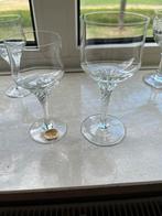 Set Bohemia wijnglazen, 11 en 12,5 cm hoog, sticker, Ophalen of Verzenden, Zo goed als nieuw, Overige typen