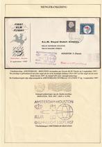 Luchtpoststuk Nederland 1ste KLM vlucht 3 sep. 1957., Ophalen of Verzenden, Na 1940, Gestempeld